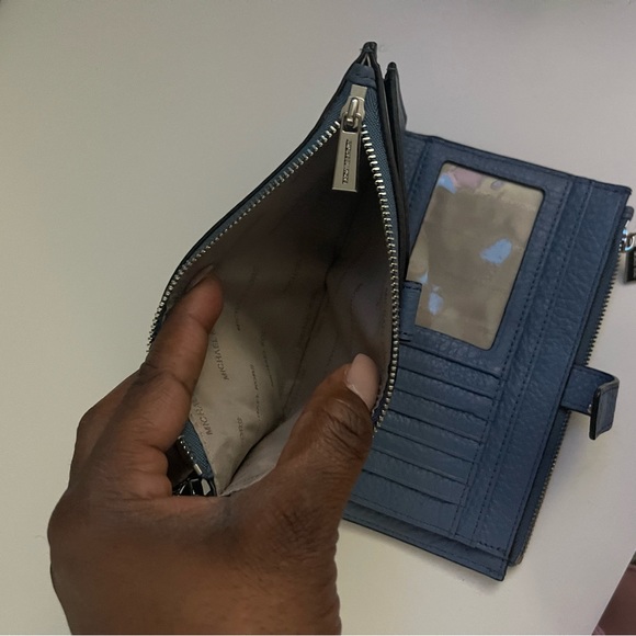 Michael Kors blue wristlet wallet. - Picture 5 of 5